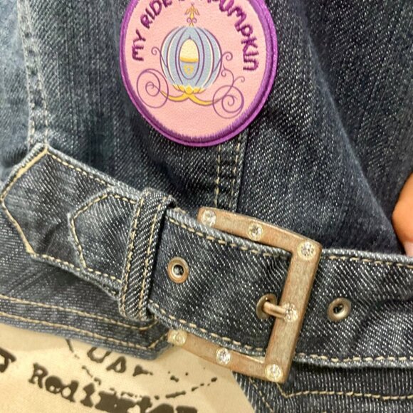 KAWAII EMBELLISHED UNICORN DENIM DISSTRESSED WASHED PATCH JACKET SIZE S - Picture 11 of 15